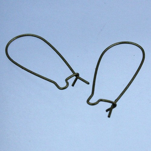 50 pcs of Antique Brass Finished Kidney earwire 35x15mm