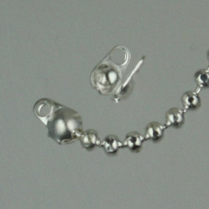 Sterling Silver Plated facet BALL Chain - 32 ft. spool of Bulk Ball chain  Wholesale - 1.5mm w/ FREE 50 connectors (Crimp) - 15DC