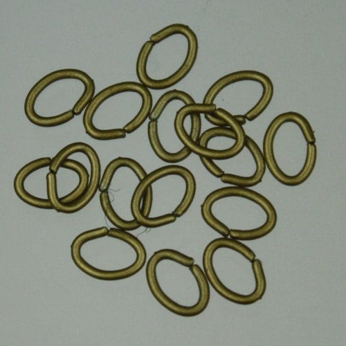 200 pcs of Antique Brass Plated Oval Jumpring - 7x5mm 19G - 9x7x5mm