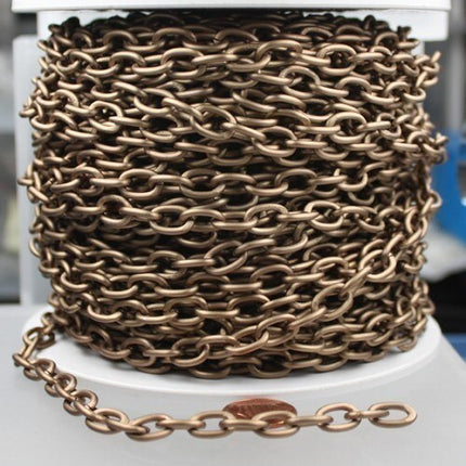 10 ft of Antique Brass Aluminum Light Weight Chunky Style Big Cable Chain - 12.5x9mm Unsoldered Link