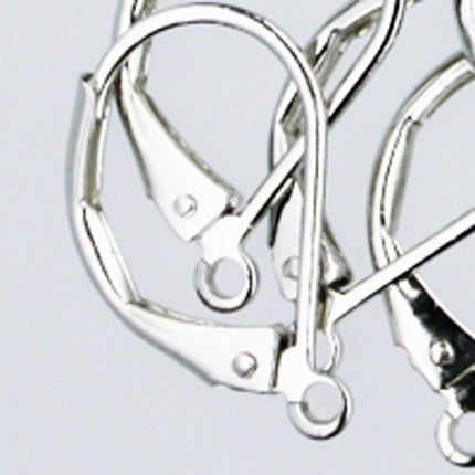 50 Antique Silver Rhodium Leverback Earrings earwire 10X15mm