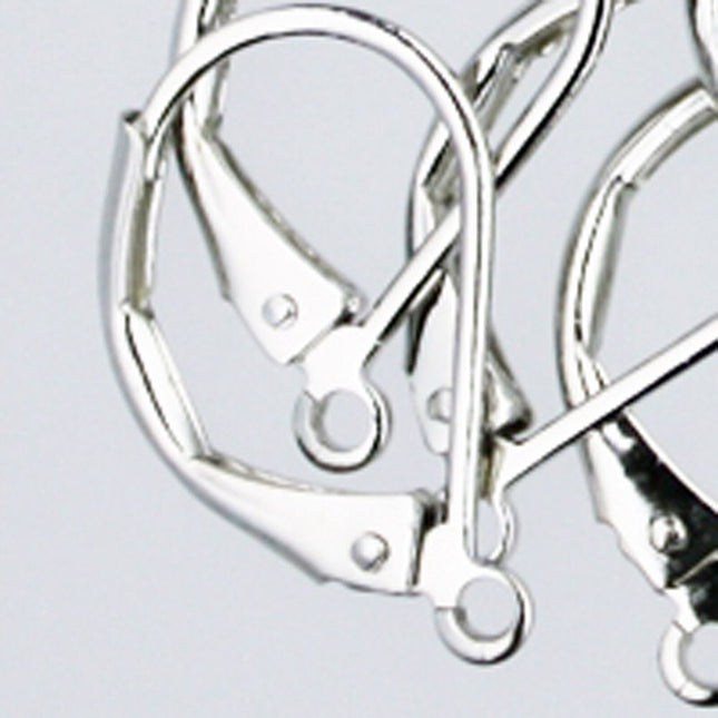 50 Antique Silver Rhodium Leverback Earrings earwire 10X15mm