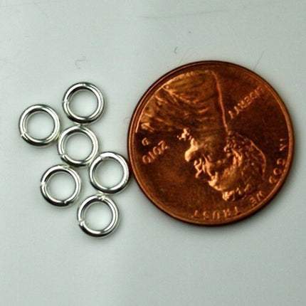 5mm Jump Rings, 200 pcs of Sterling Silver Plated Jump Rings / Jumprings - 5mm 18 gauge 1.0mm Link Connector Open Jump 10x5mm