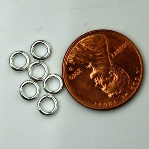 5mm Jump Rings, 200 pcs of Sterling Silver Plated Jump Rings / Jumprings - 5mm 18 gauge 1.0mm Link Connector Open Jump 10x5mm