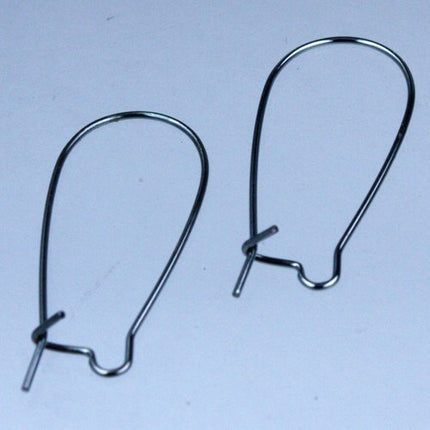 50 pcs of Gunmetal Finished Kidney earwire 35x15mm