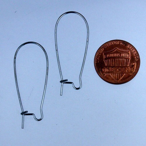 50 pcs of Gunmetal Finished Kidney earwire 35x15mm