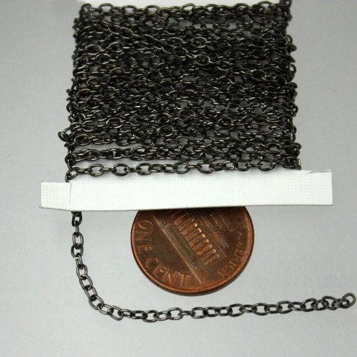 12ft. gunmetal Cable Chains - 3x2.2mm - 322CA