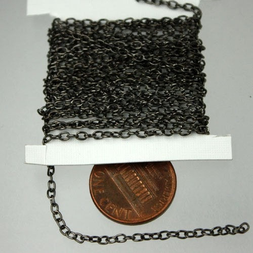 12ft. gunmetal Cable Chains - 3x2.2mm - 322CA