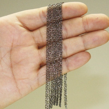12ft. gunmetal Cable Chains - 3x2.2mm - 322CA