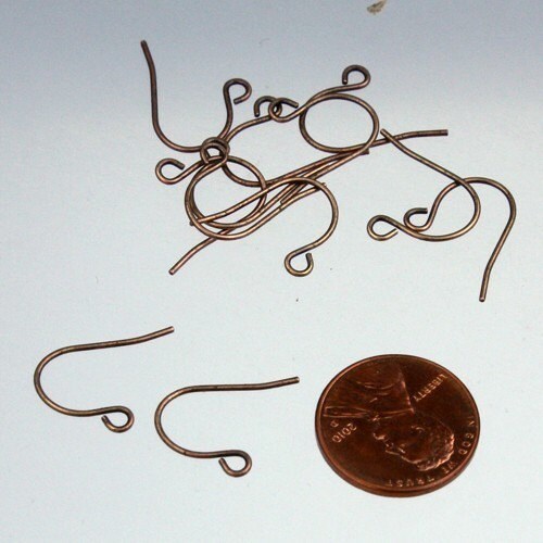 200 pcs of Antique Copper Earrings Hook 20X11mm - French Hook - Simple Earwire Earring Hook - ERSIMPLE