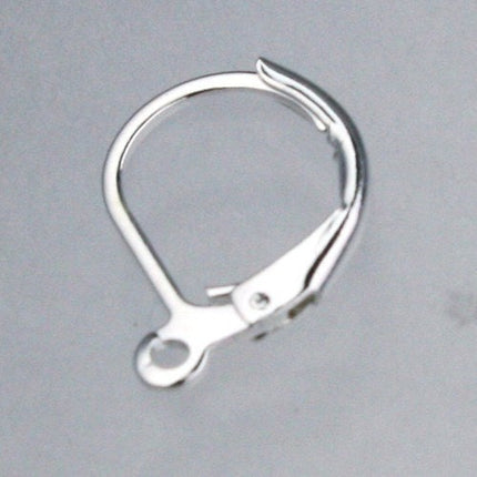 50 Sterling Silver Plated Leverback Earrings earwire 10X16mm