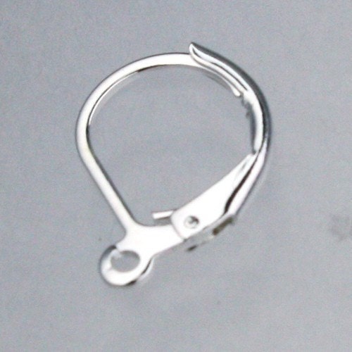 50 Sterling Silver Plated Leverback Earrings earwire 10X16mm