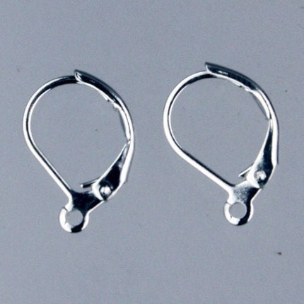 50 Sterling Silver Plated Leverback Earrings earwire 10X16mm