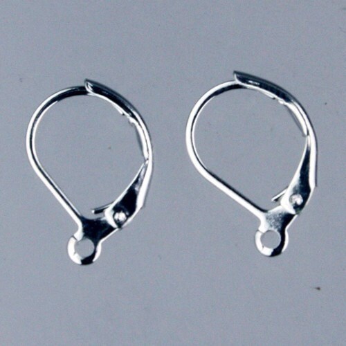 10/50/200/500 Sterling Silver Plated Leverback Earrings earwire 10X16mm