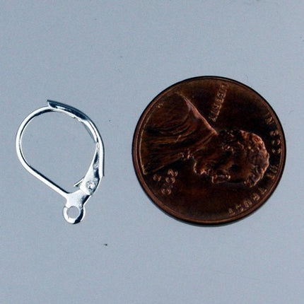 50 Sterling Silver Plated Leverback Earrings earwire 10X16mm