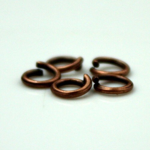 500 pcs of Copper finished Brass jumpring 4mm - 21G - 7x4mm