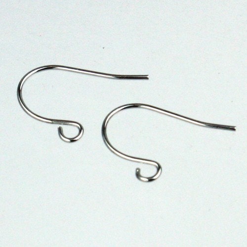 SALE Sale 300 pcs of Rhodium Plated Earrings Hook 20X11mm - French Hook - Simple Earwire Earring Hook - ERSIMPLE
