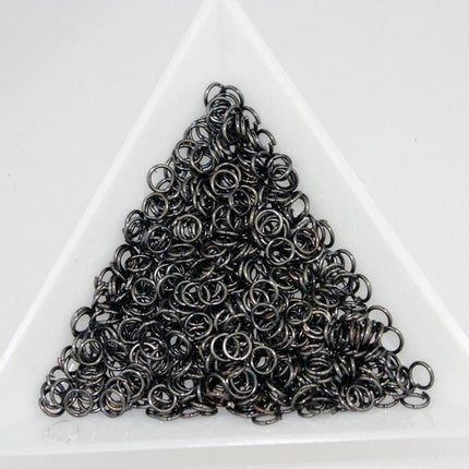 4mm Jump Rings, 500 Gunmetal Jump Rings Jumprings Open 4x0.6mm 22 Gauge 22G Link Connector Open Jump Rings - 6X4mm