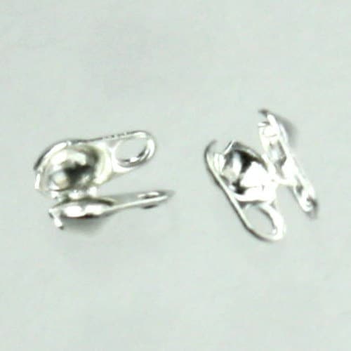 100pcs of Silver finished ball chain connector for 2.4mm ball chain - Crimp type