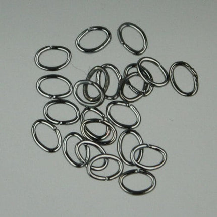 6x5mm Oval Jump Rings, 200 pcs of Rhodium Oval Jump Rings / Oval Jumprings - 6x5mm 21 guage 0.7mm Link Connector 7x6x5mm