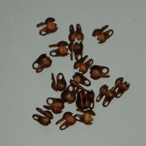 300pcs of Antique Copper finished ball chain connector for 2.4mm - Crimp Type