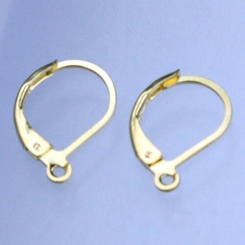 50 Gold Plated Leverback Earrings earwire 10X16mm