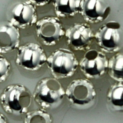 200 pcs of Sterling Silver Plated Round Spacer Beads - 3.2mm
