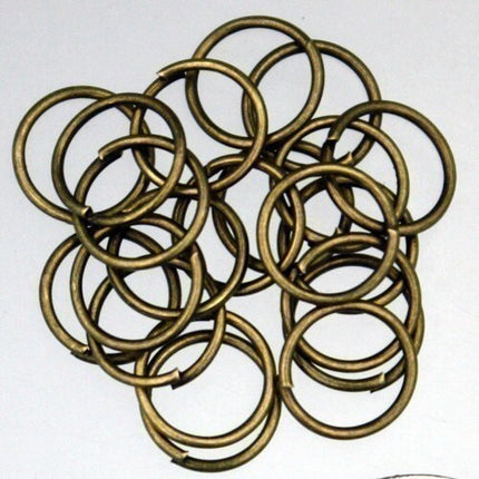 100 pcs antique brass 21 gauge 8mm open jumpring - 8mm 21g jump ring 7x8mm