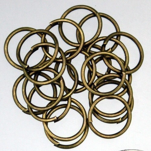100 pcs antique brass 21 gauge 8mm open jumpring - 8mm 21g jump ring 7x8mm