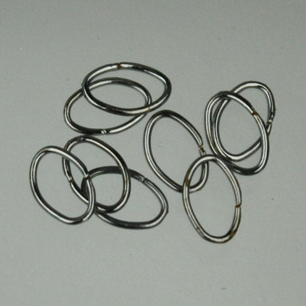 200 pcs of Rhodium Plated oval jumpring - 8x5mm 21 guage 7x8x5mm