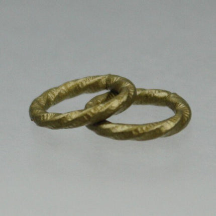 20 pcs of Antique Brass Fancy Thick Textured Jumpring 12mm Round - 1.8mm thickness