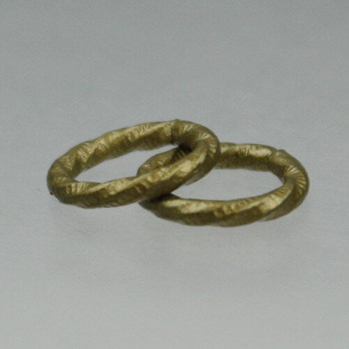 20 pcs of Antique Brass Fancy Thick Textured Jumpring 12mm Round - 1.8mm thickness
