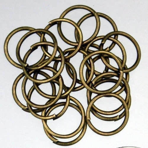 8mm Jump Rings, 100 Antique Brass Jump Rings / Bronze Open 8x0.7mm 21 Gauge 21G Link Connector Open Jump Rings O Ring 7x8mm