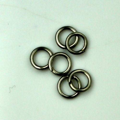 500 pcs 5mm Jump Rings - Gunmetal Jump Rings Jumprings Open 5x0.7mm 21 Gauge 21G Link Connector Open Jump Rings - 7x5mm