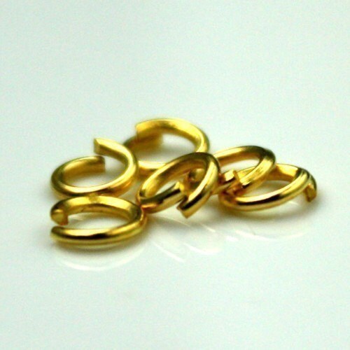 6mm Jump Rings, 200 Gold Plated Jump Rings Open 6x0.7mm 21 Gauge 21G Bulk Jumprings Jump Rings Link Connector Open Jump Rings 7x6mm