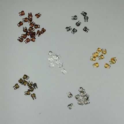 300pcs of Antique Copper finished ball chain connector for 1.5mm and 1.2mm chain (Crimp type) - BALLCON15