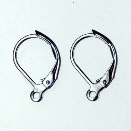 50 Gunmetal Leverback Earrings earwire 10X16mm