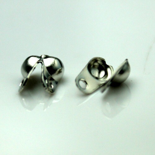 100pcs of Antique Silver Ball Chain Connectors Clasps - for 2.4mm ball chain - Crimp Type