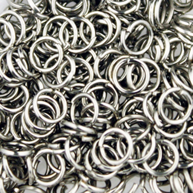4mm Jump Rings, 500 pcs of Rhodium Jump Rings / Jumprings - 4mm 22 gauge 0.6mm Link Connector Open Jump Rings- 6x4mm