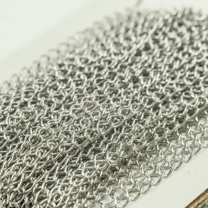 3 Ft Stainless Steel Curb Chain Extender Sturdy Curb Chain  - 2.5x4mm 0.5mm thickness Necklace Bracelet Extender SOLDER Link - ST254CU