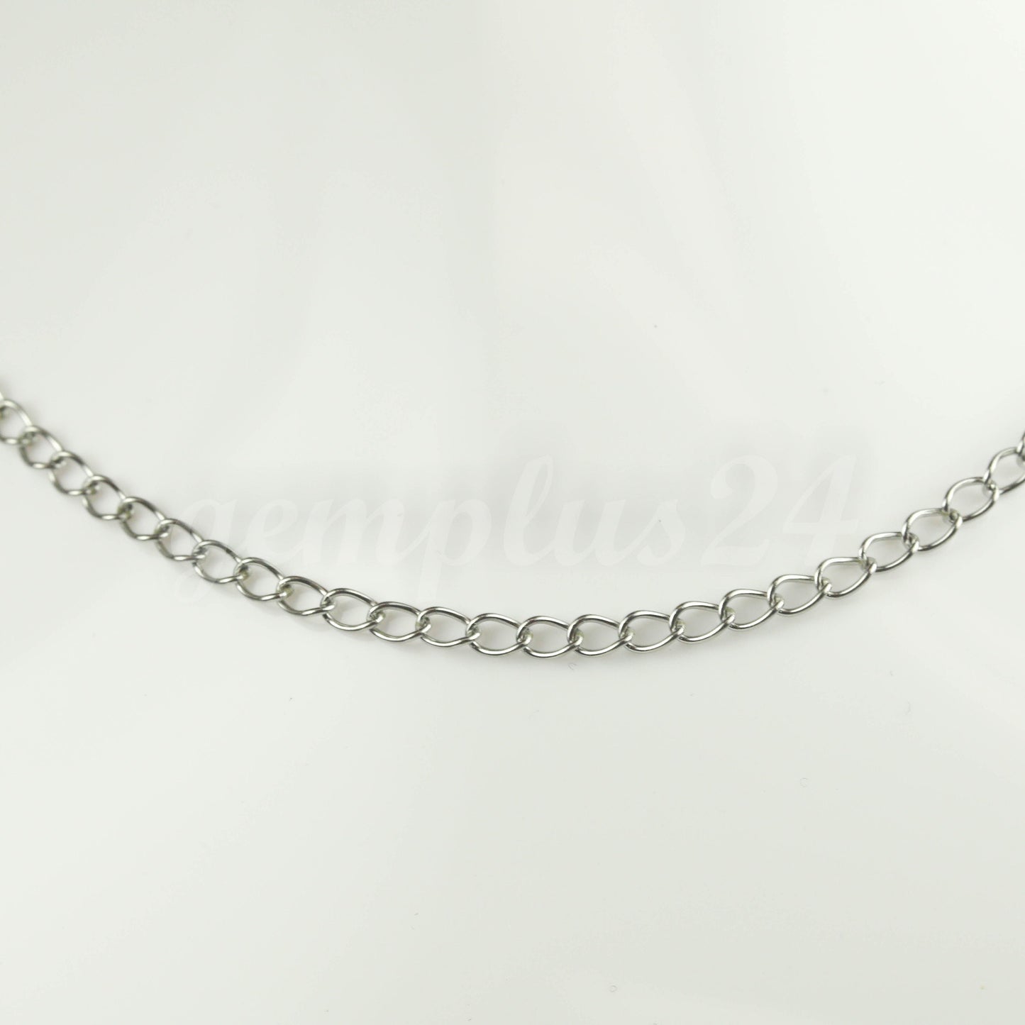 10 Ft Stainless Steel Curb Chain Extender Sturdy Curb Chain  - 2.5x4mm 0.5mm thickness Necklace Bracelet Extender SOLDER Link - ST254CU
