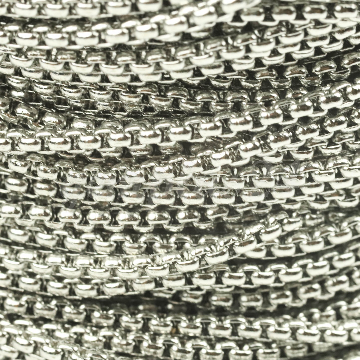 New 300 feet Stainless Steel 316L SQUARE ROLO Chain - 2.0mm  - Bulk Chain Necklace Wholesale DIY Jewelry Chain - STSQ20BL