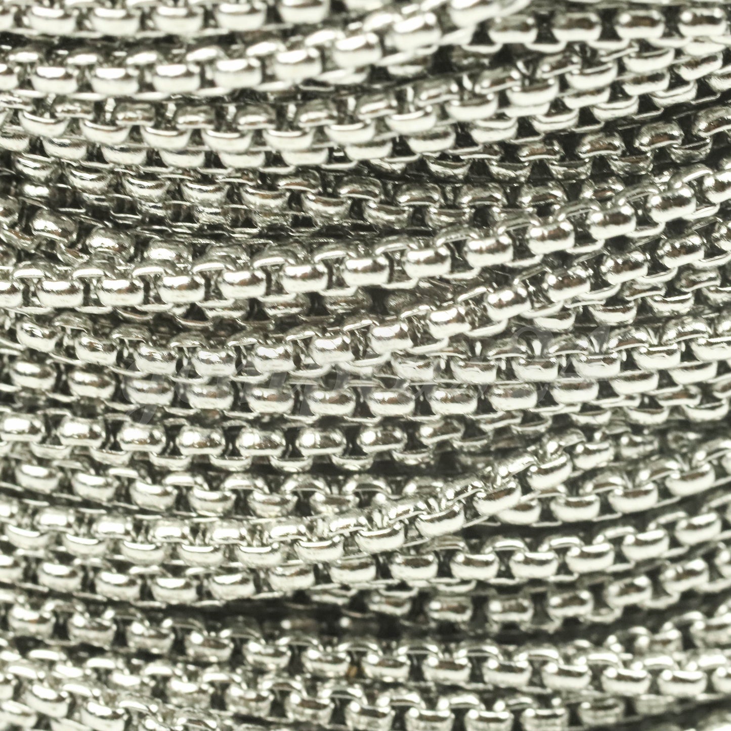 New 10 Ft Stainless Steel 316L SQUARE ROLO Chain - 2.0mm  - Bulk Chain Necklace Wholesale DIY Jewelry Chain - STSQ20BL