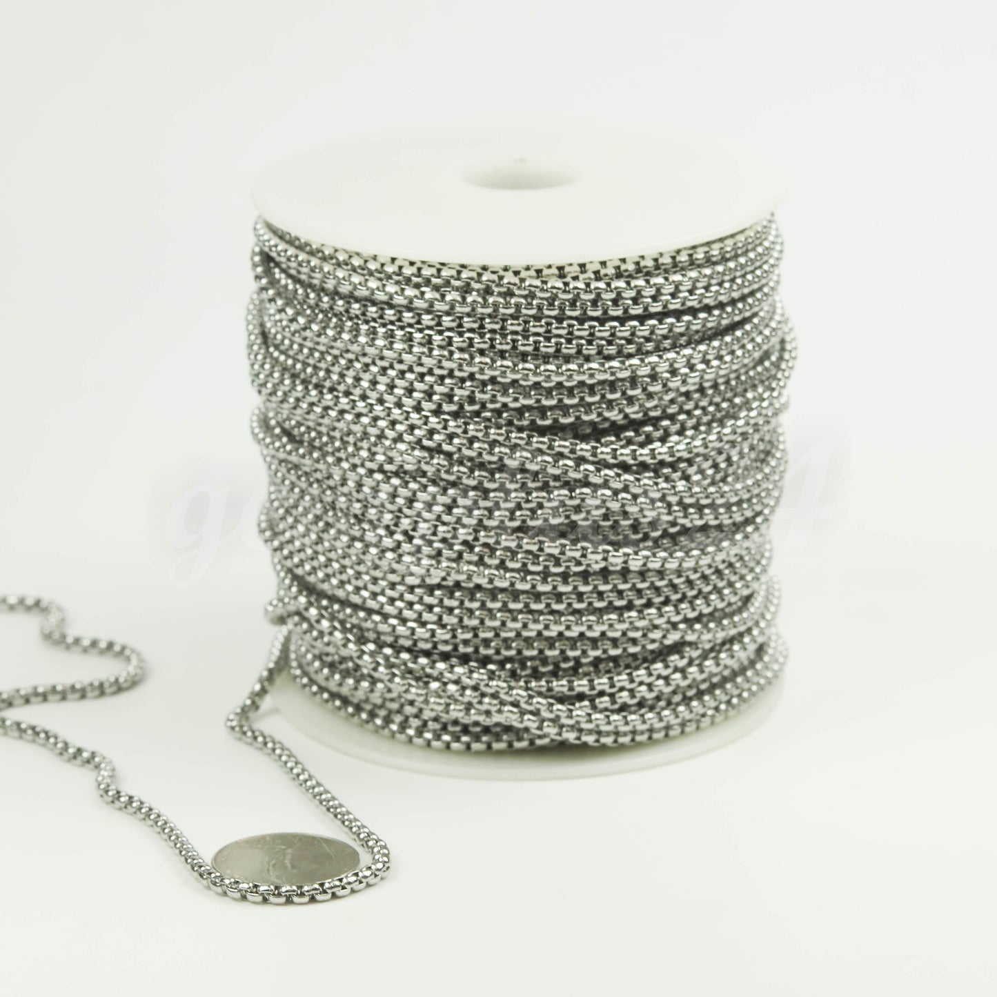 New 10 feet Stainless Steel 316L SQUARE ROLO Chain - 3.0mm 3mm  - Bulk Chain Necklace Wholesale DIY Jewelry Chain - STSQ30BL