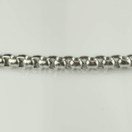 New 10 feet Stainless Steel 316L SQUARE ROLO Chain - 3.0mm 3mm  - Bulk Chain Necklace Wholesale DIY Jewelry Chain - STSQ30BL