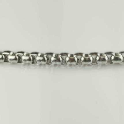 New 300 feet Stainless Steel 316L SQUARE ROLO Chain - 3.0mm 3mm  - Bulk Chain Necklace Wholesale DIY Jewelry Chain - STSQ30BL