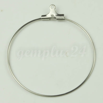NEW 2/10/50/100 pcs - 35mm STAINLESS Steel 316L Beading Hoops Earwires Earrings