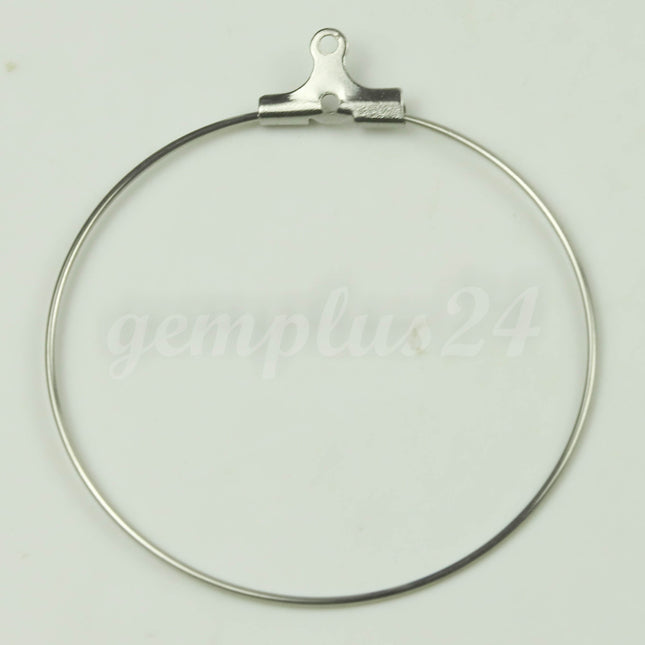 NEW 2/10/50/100 pcs - 35mm STAINLESS Steel 316L Beading Hoops Earwires Earrings