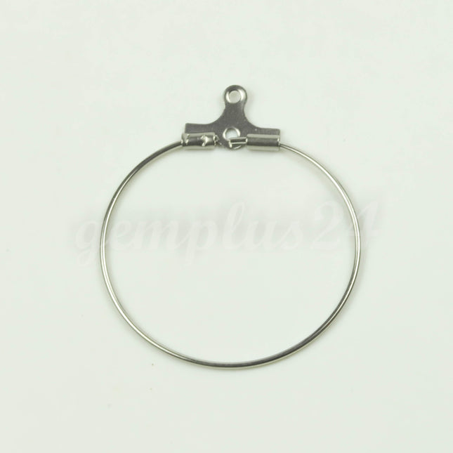 NEW 2/10/50/100 pcs - 1 inch - 25mm STAINLESS Steel 316L Beading Hoops Earwires Earrings - Ship from California Bay Area USA