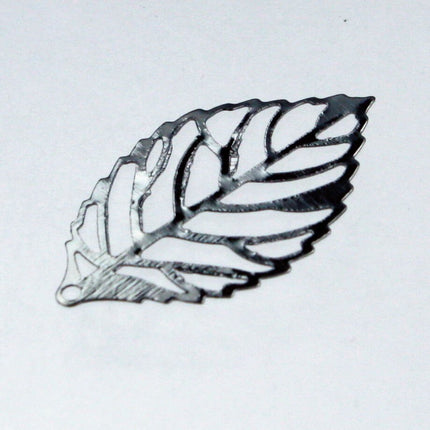 50 pcs of Gunmetal Finished Leaf Dangle Pendant Drop Earing Dangle Drop - 23.5x13.5mm